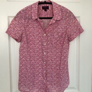 Jcrew Liberty of London floral print short sleeve button up